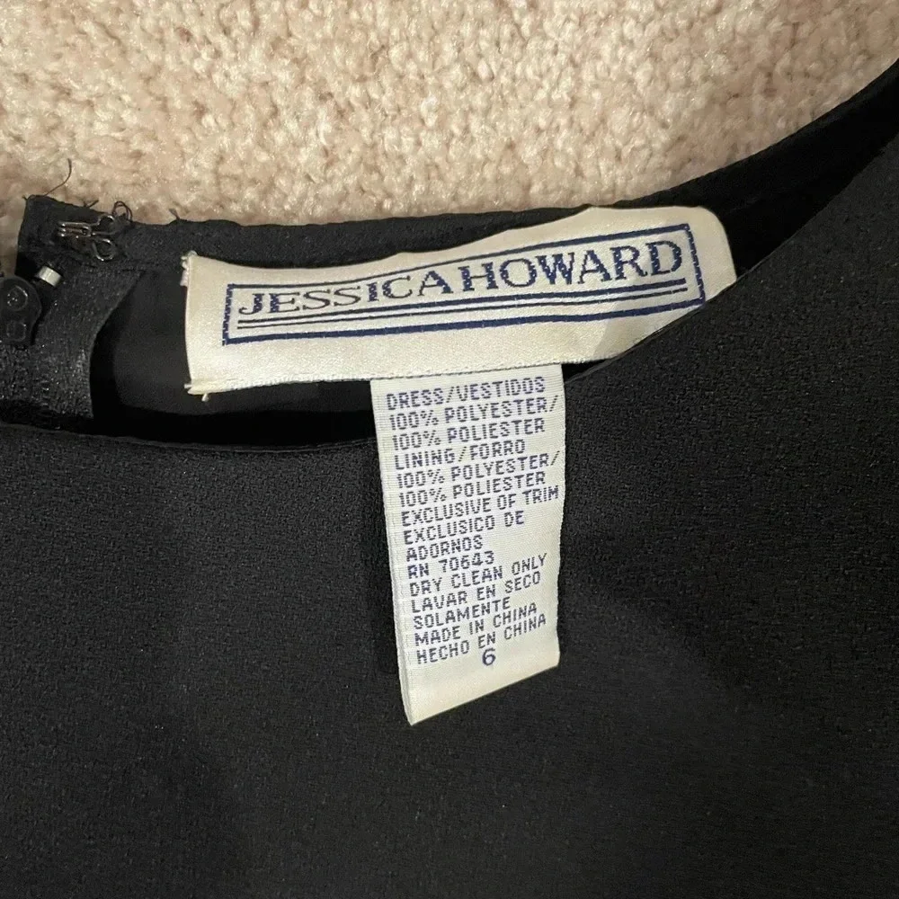 Vintage Black Beaded Dress - Picture 2 of 9